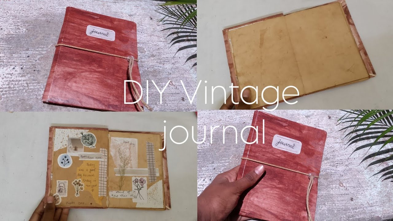 DIY Journal Book at Home |Vintage journal Easy Tutorial |#homemadejournal #cozystudy#journaltutorial