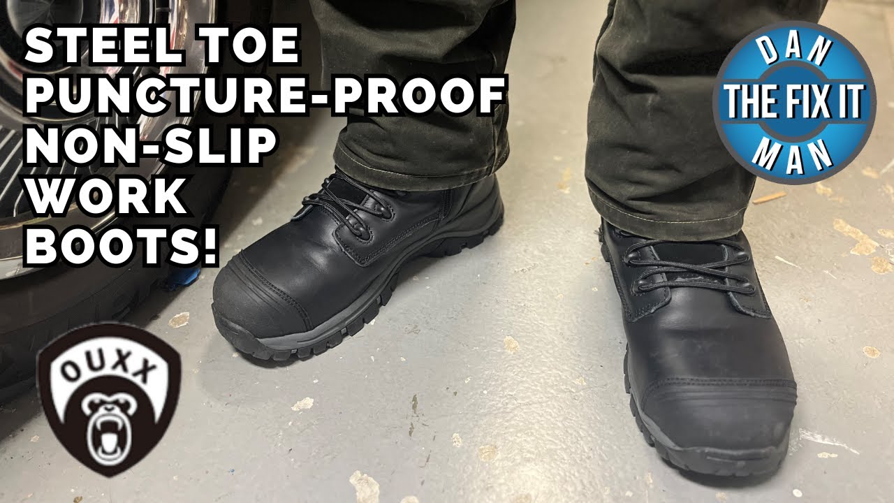 OUXX STEEL TOE PUNCTURE - PROOF NON-SLIP WORK BOOTS!  PROTECT YOUR FEET AND TOES!  @ouxxfootwear