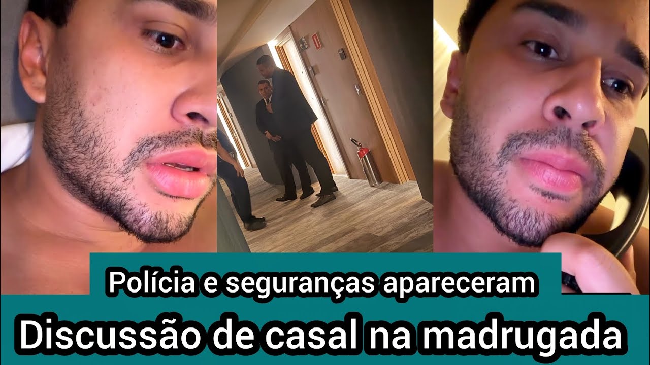 Lucas Guimarães acorda assustado de madrugada por causa da briga de casal e chama a polícia 