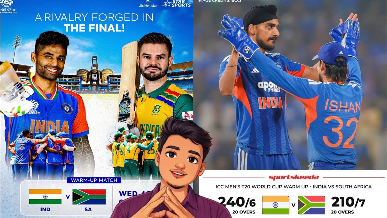 #India warm up match against SA 🏏🔥,sanju out ishan and abhishek open😱... #cricket #t20worldcup 