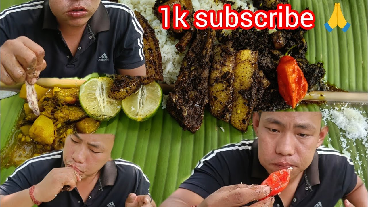 1k subscribe 🥳special PORK 🥩 chusta 🥩 with King chilli 🥵🌶️😋 very delicious 🤤 (Thank you 💗)