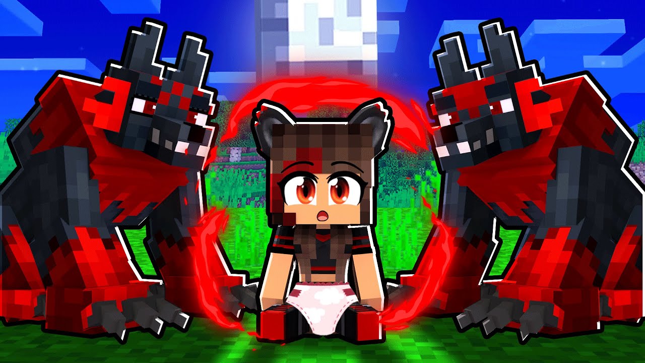 MIIKA foi ADOTADA por LOBOS de SANGUE no Minecraft ◂Miika▸