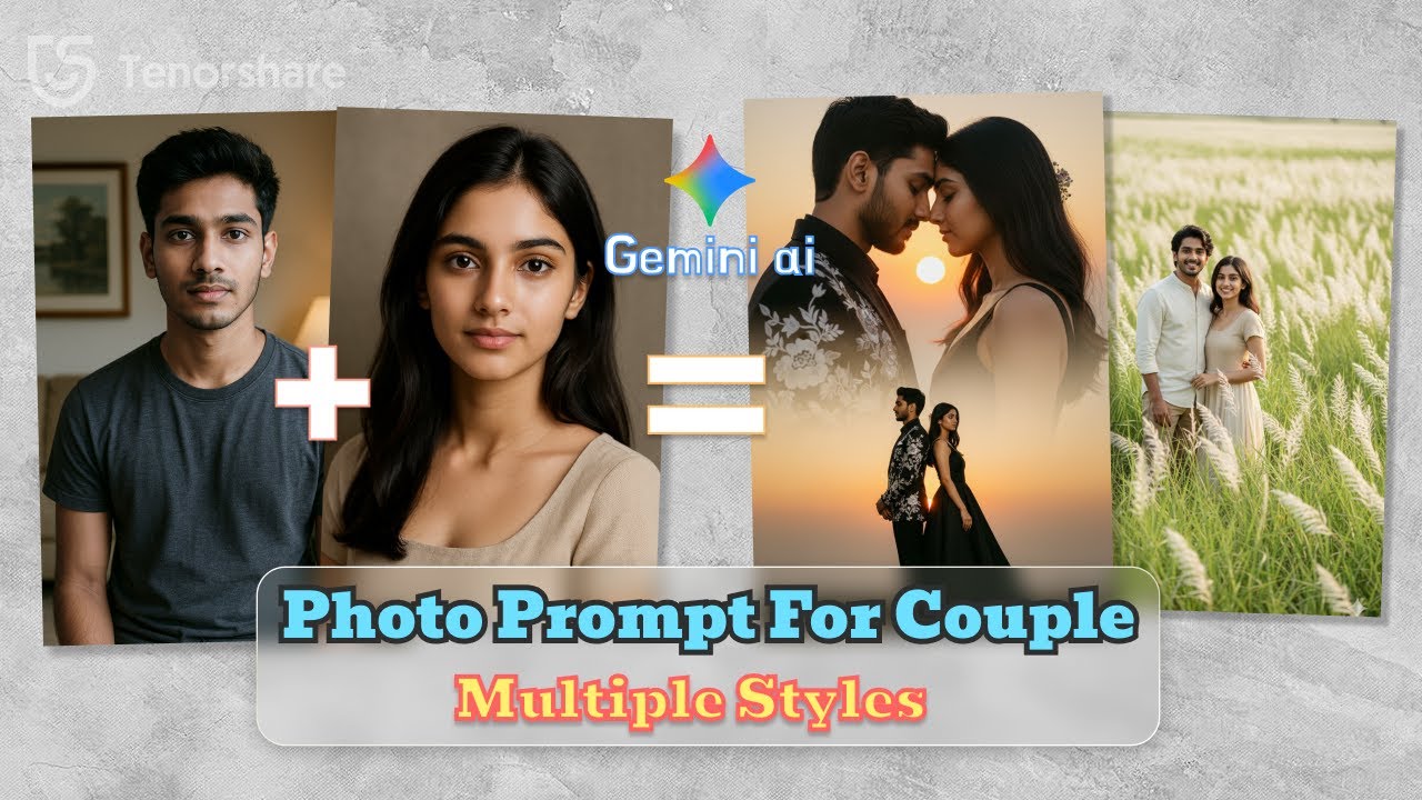 Gemini AI Photo Prompt for Couple Love | Retro Style | Romantic | Viral INS Vibe - Copy and Paste