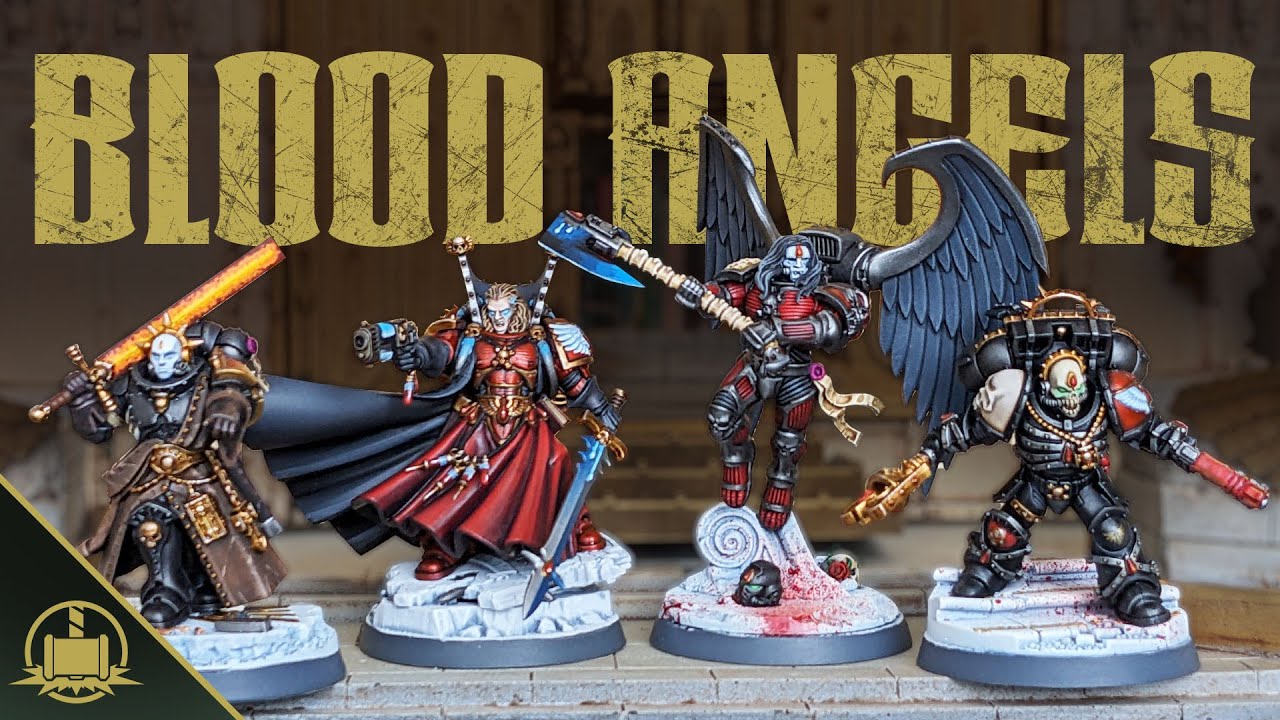 Painting Warhammer 40K Blood Angels characters