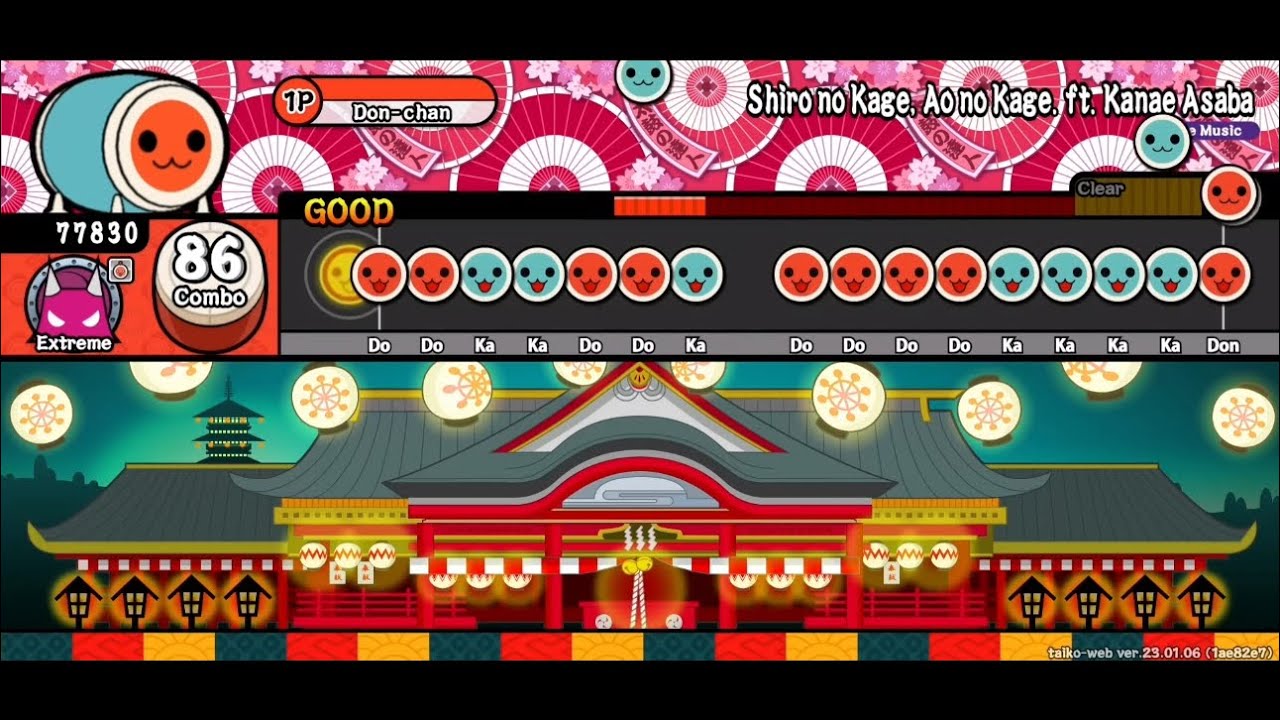 [太鼓の達人 創作譜面] 白の影、蒼の影。 ft. Kanae Asaba / Xceon「Cytus II」より