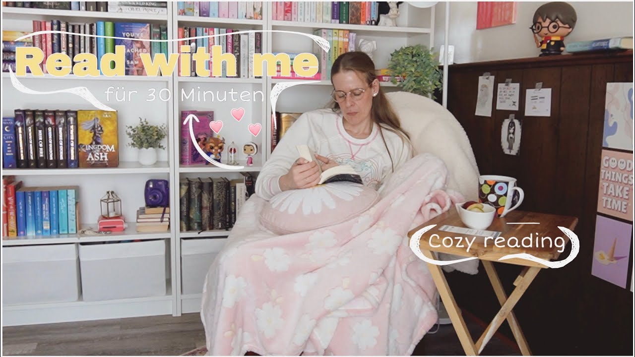Cozy Read with me 📚 für 30 Minuten 🥰🤍 gemeinsames lesen (mit instrumentaler Musik)