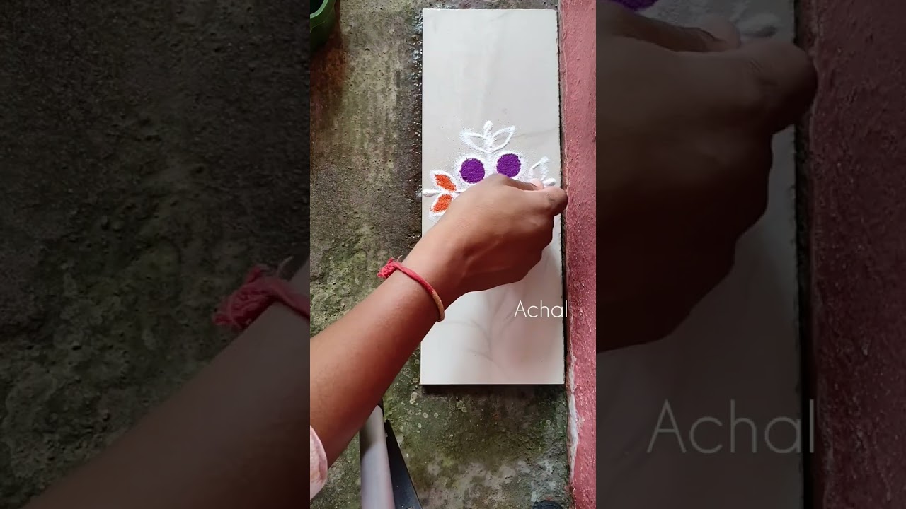 Simple rangoli design 🌸| front door|Daily Rangoli designs 🌸 