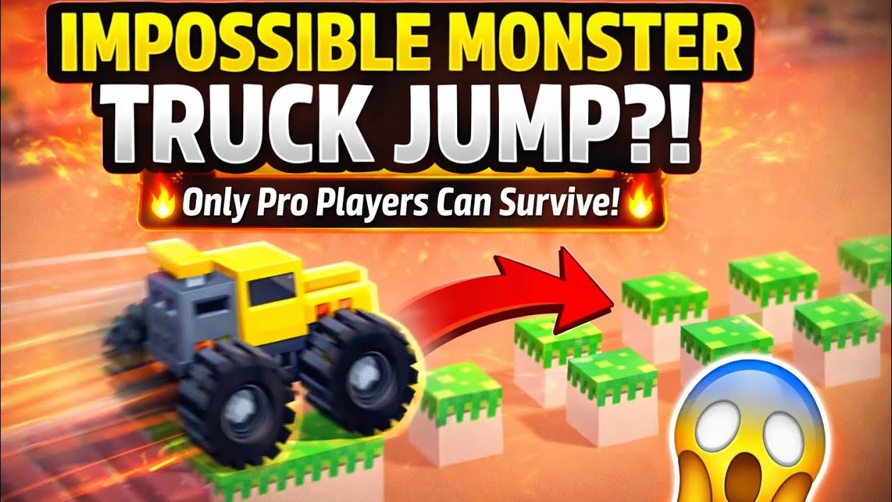 IMPOSSIBLE Monster Truck Jump Challenge 😱 Only Pro Players Survive!