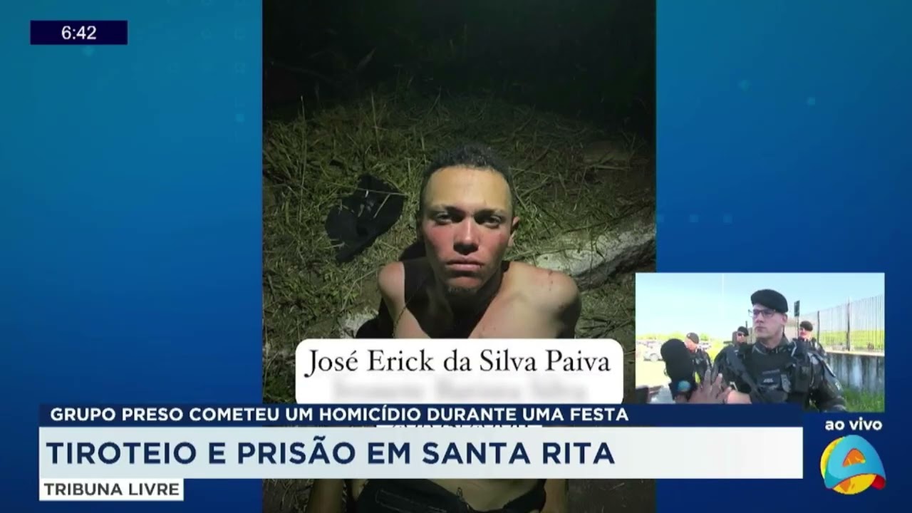 Tribuna Livre - Grupo é preso após homicídio e tiroteio durante festa em Santa Rita