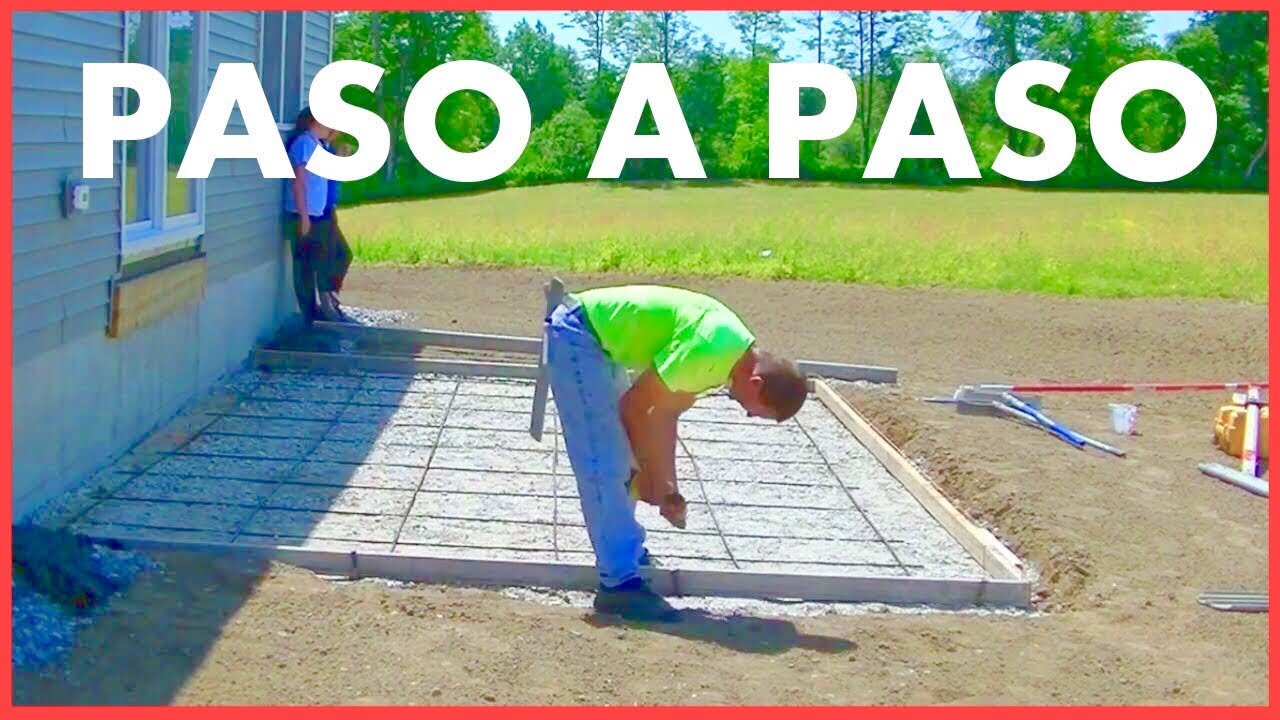 Como hacer un PISO DE CEMENTO ESTAMPADO (piso en el PATIO sobre tierra) APRENDE paso a  paso