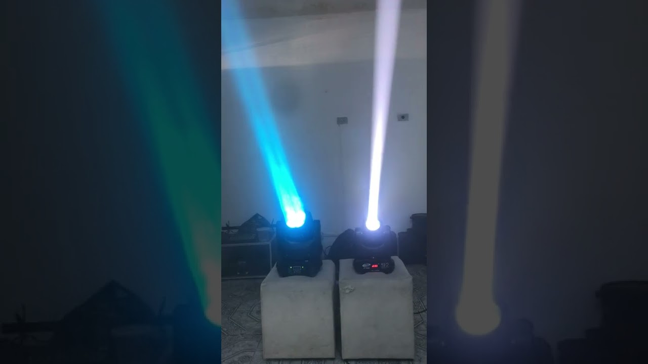 Moving beam 4x25 vs beam 100w com prisma, comparativo.