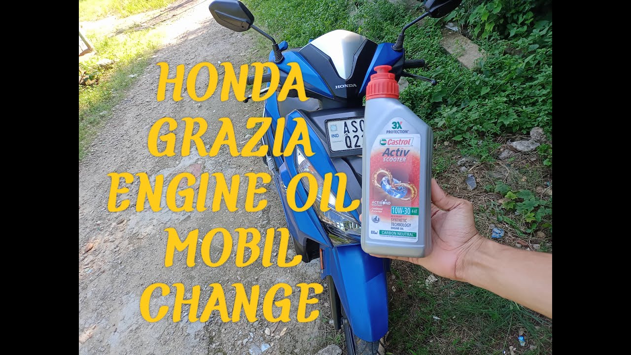 Honda grazia 🛵mobil change|how to change Scotty engine oil |mobil change full process shown here.