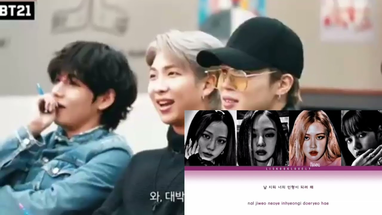 bts reaction to blackpink fake love