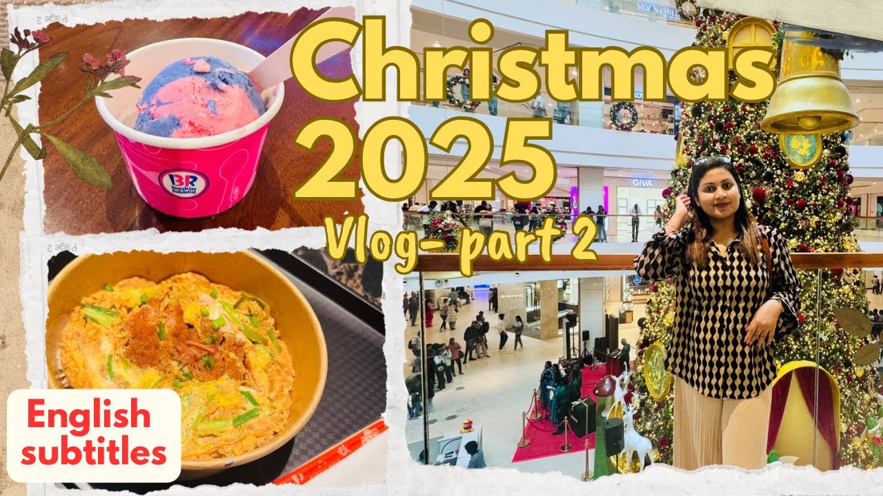 Christmas Vlog 2025 -part 2🎄 | Christmas in Colombo | මේ පාර ලස්සනම නත්තල් @ One  Galle Face Mall ✨