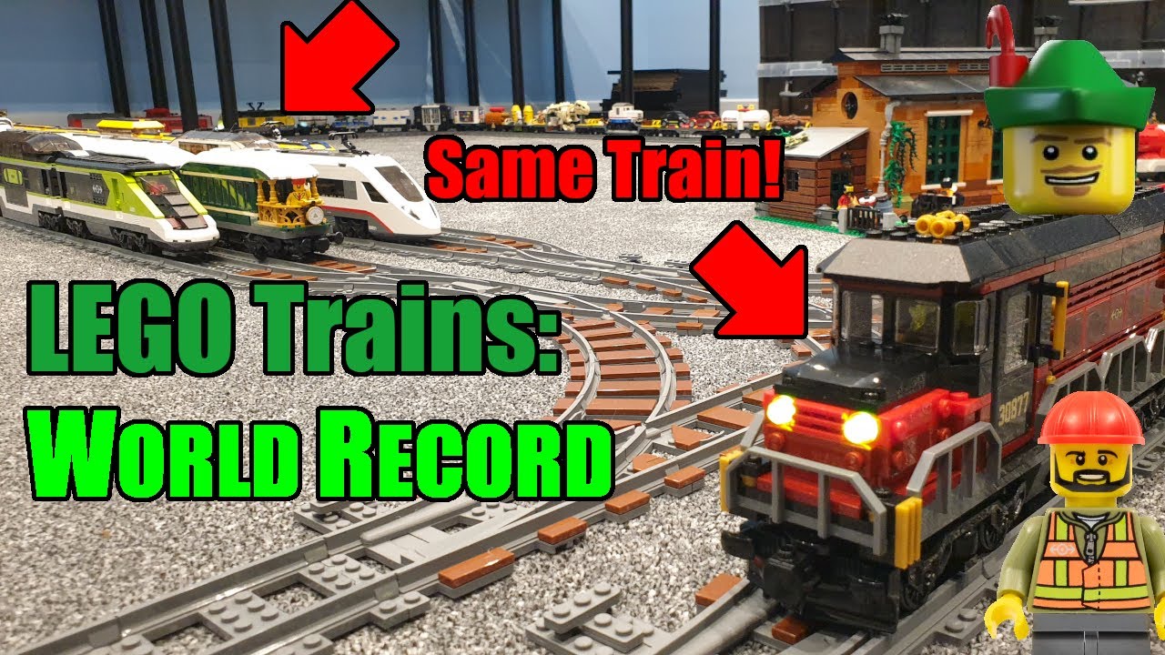 Грузовой поезд LEGO — мировой рекорд 🚆🥇🏹