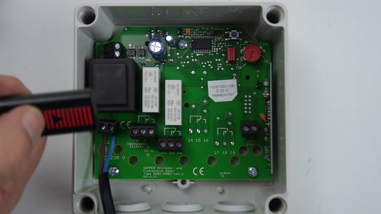 Moteur Sommer - Paramétrage du récepteur SOMMER