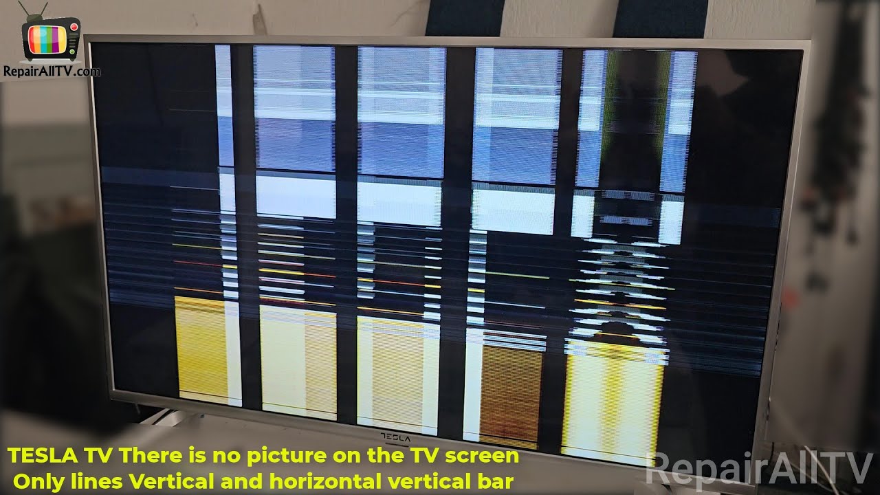 TESLA TV There is no picture on the TV screen Only lines Vertical and horizontal vertical bar
