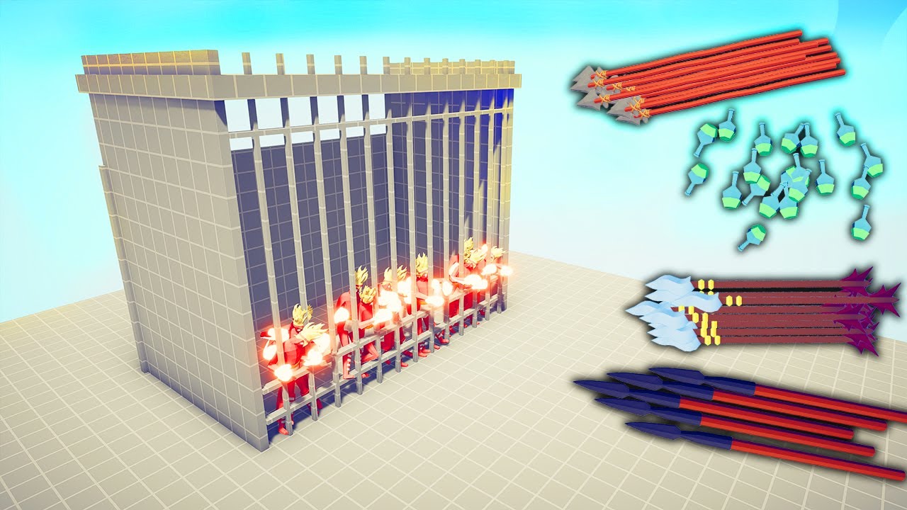 SUPER BOXER in PRISON vs 3x MULTI ARROW | TABS - Totally Accurate Battle Simulator