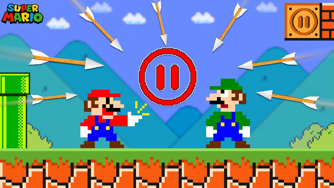 Super Mario Bros., But Every Time Mario Snaps, Time Stops