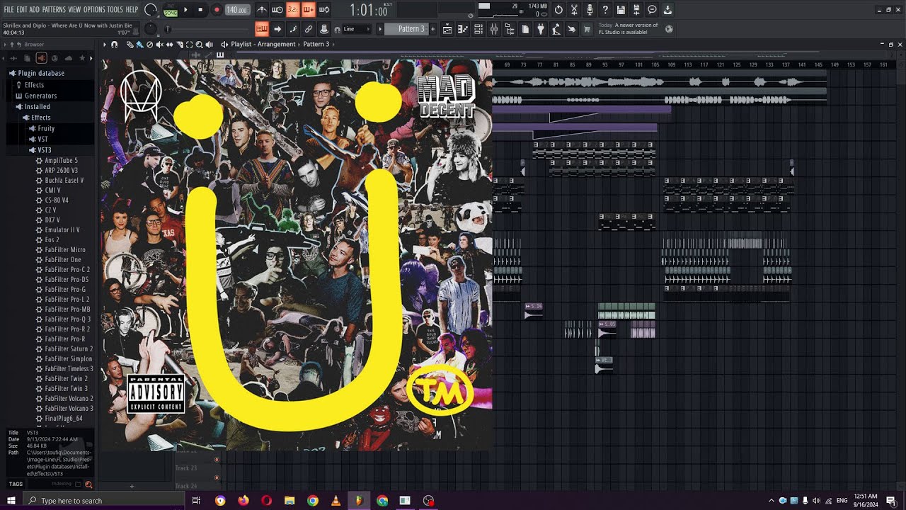Skrillex and Diplo - Where Are Ü Now with Justin Bieber (Fl Studio Full Remake) + FLP