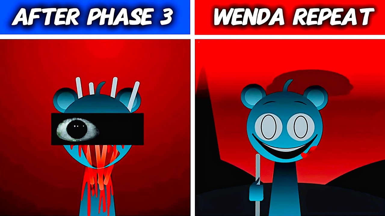 Sprunki After PHASE 3 And WENDA REPEAT Everyone Characters 