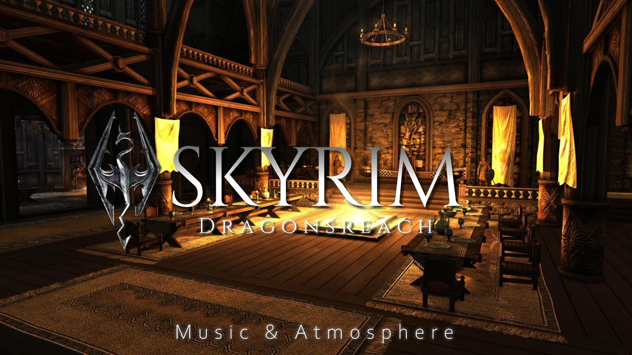 SKYRIM - Dragonsreach | Relaxing Music Atmosphere