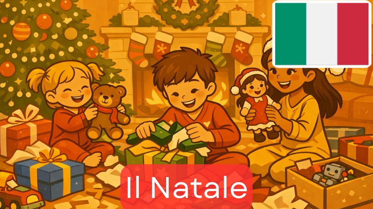 Il Natale | История на итальянском языке для уровня A2 | Настоящее время | #итальянский
