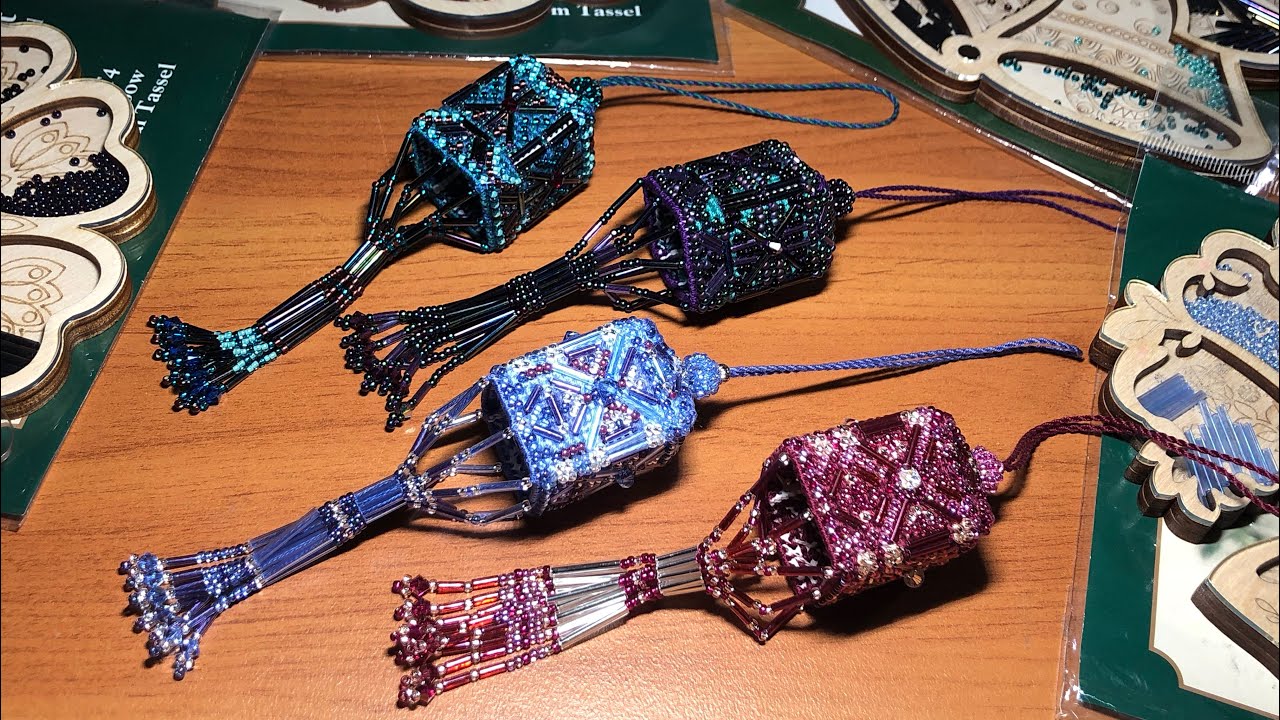 101 ♦️ часть 2 Сборка фонариков Plum, Sapphire, Rainbow, Wisteria Tassel Ornament от Mill Hill