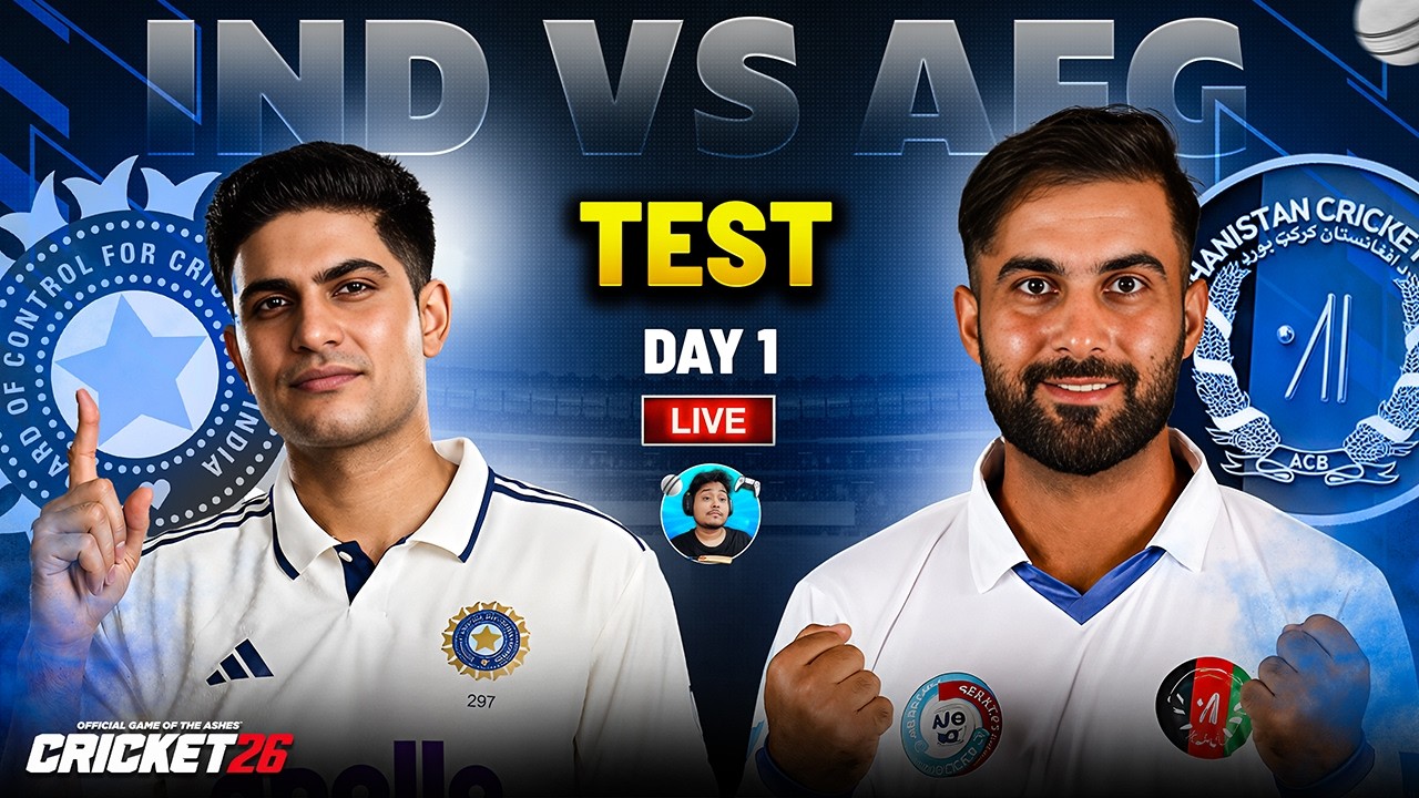 🔴IND vs AFG LIVE | India vs Afghanistan Only Test Live | Afghanistan Tour of India 2026 | Cricket 26