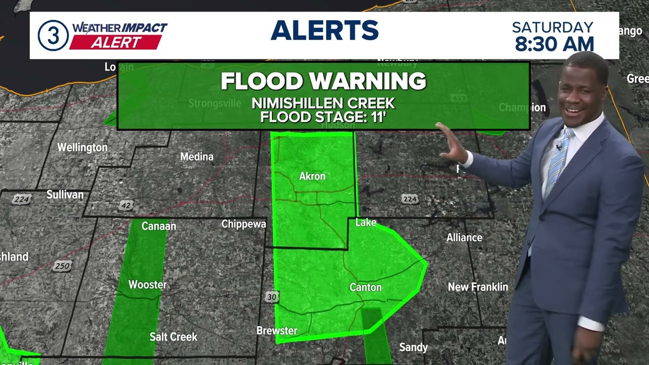 Cleveland area weather forecast: Heaviest rain is done for Saturday but flooding impacts not cleared