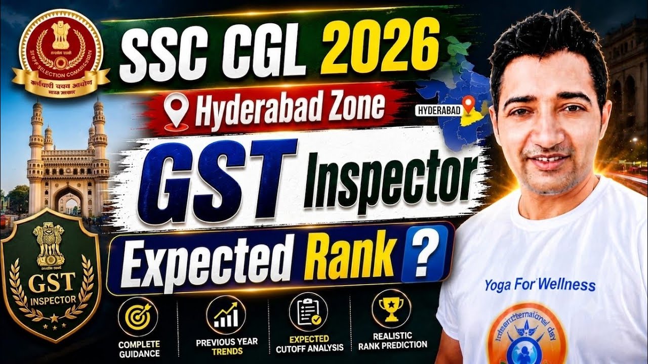 SSC CGL 2026 GST Inspector Hyderabad  Zone Expected Rank 