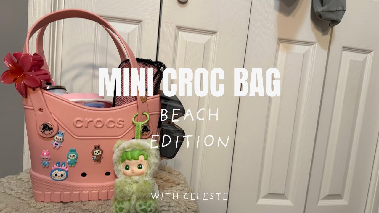 PACK MY MINI CROC TOTE BAG! // How much can my croc bag hold? 😱