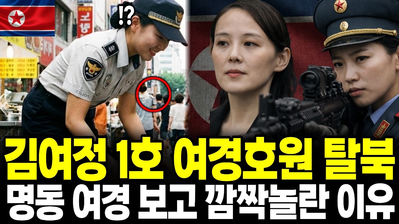 김여정 바로 옆에서 총 들던 여경호원이 압록강 건너 명동 한복판에서 오열한 충격적인 이유