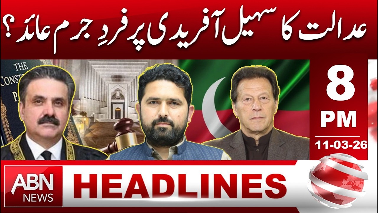 Court Frames Charges Against Sohail Afridi | Latest Court Update | HEADLINES 8:00 PM | ABNNEWS