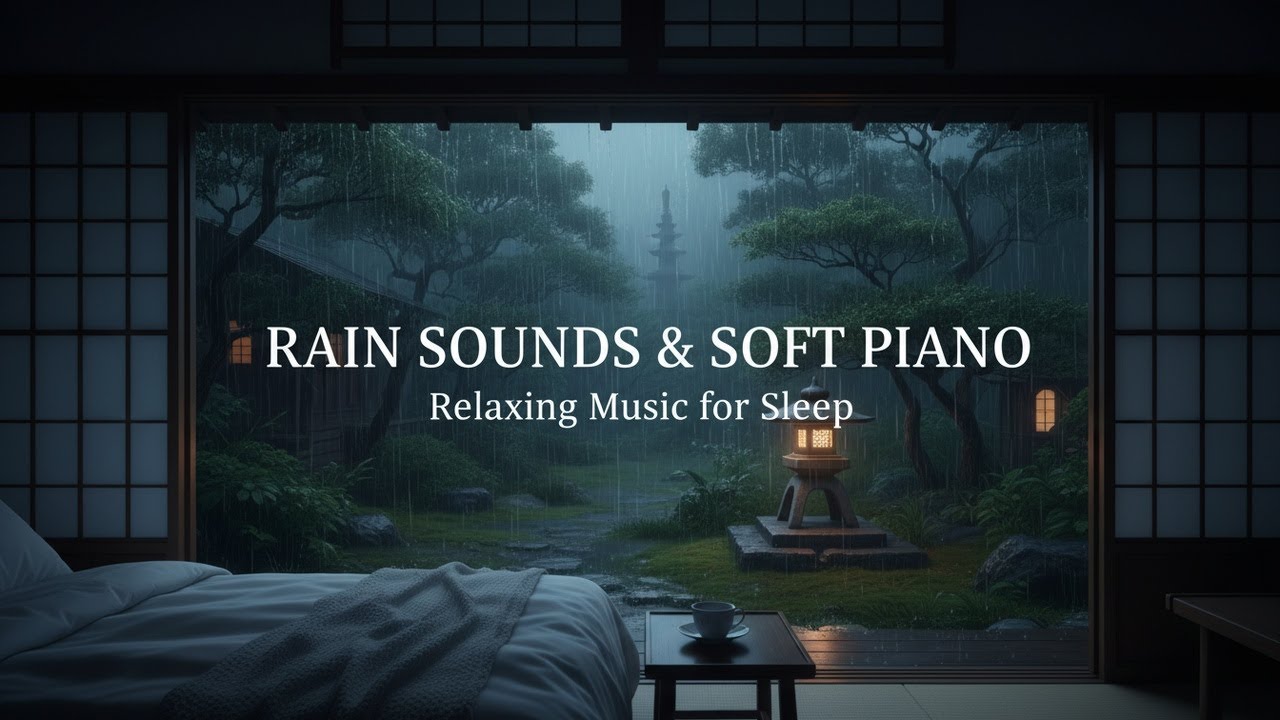 Deep Sleep Music & Rain Sounds 🌧️ Relaxing Music for Relaxation & Sleeping 💤 Rainy Day in Bedroom
