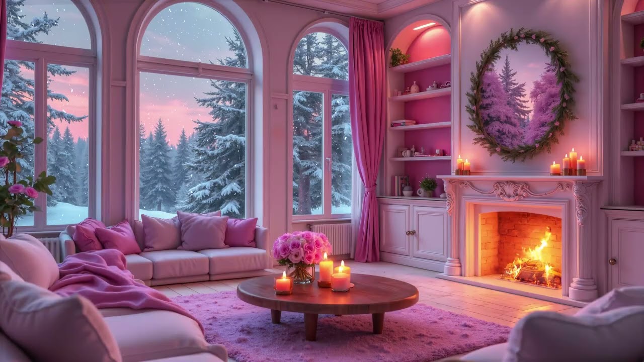 Peaceful Living Room Fireplace 🔥 Soft Piano Music for Relaxation, Healing & Inner Peace