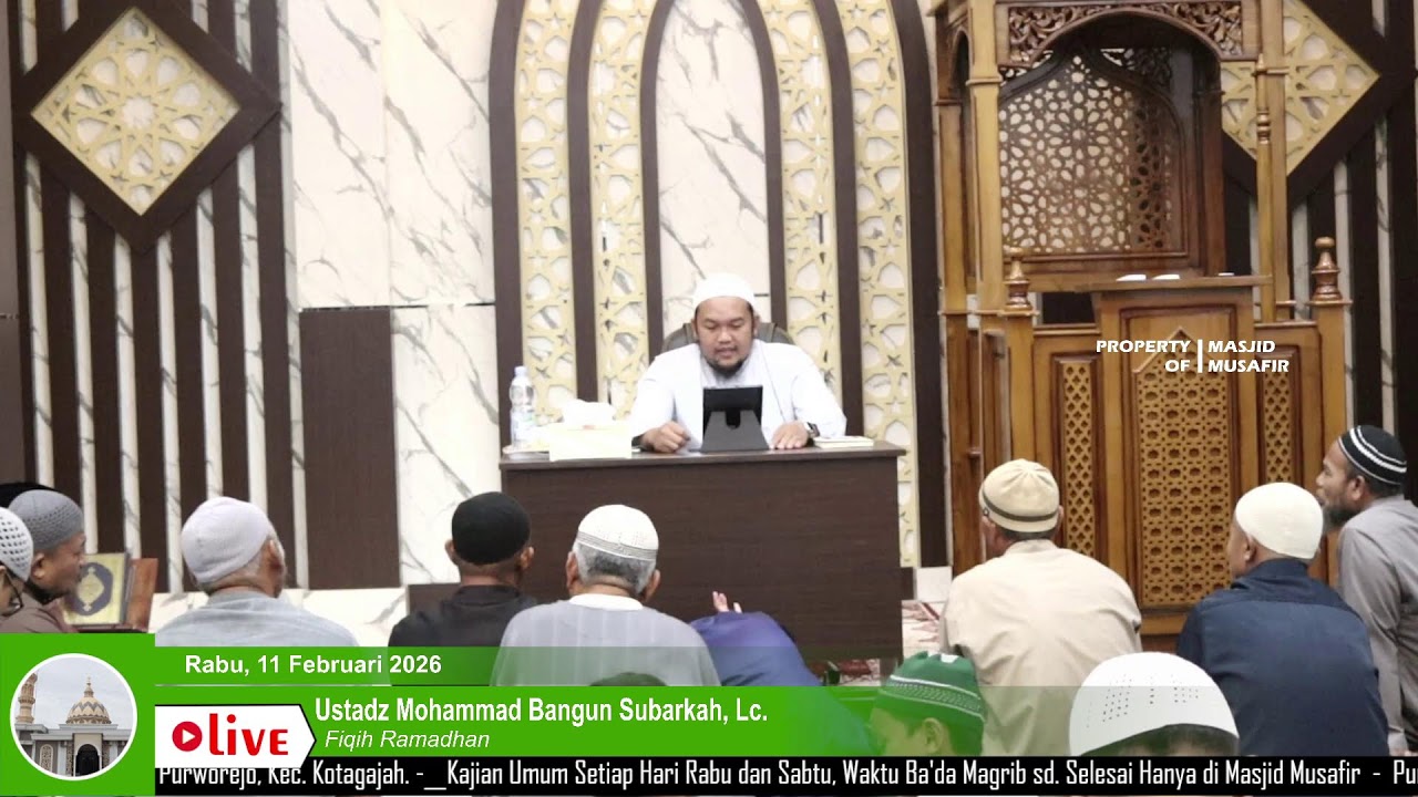 Siaran Langsung Masjid Musafir Kotagajah | Fiqih Ramadhan