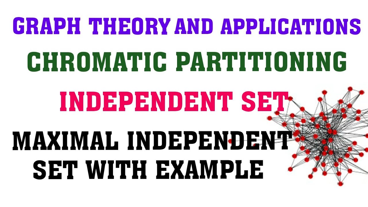 GTA - Graph Theory Chromatic Partitioning, Independent set & Maximal Independent set with example