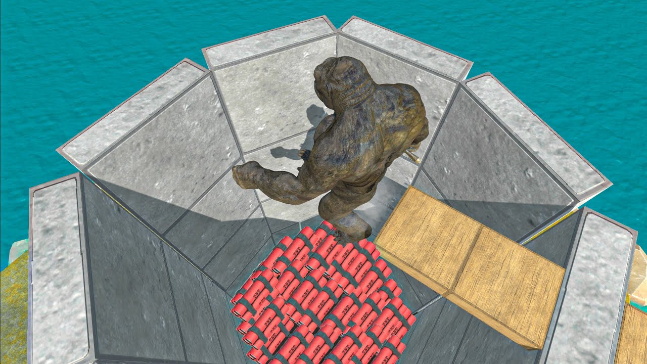 TNT Pit & King Kong  - Animal Revolt Battle Simulator