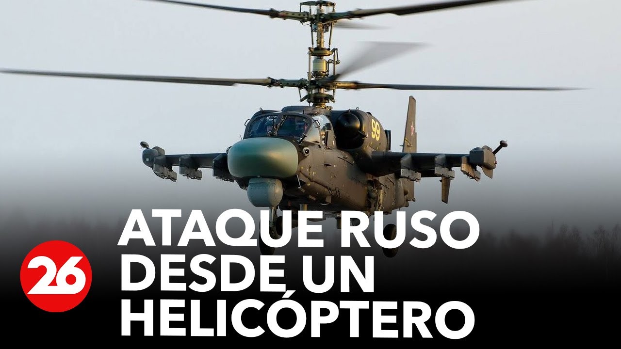 GUERRA RUSIA-UCRANIA | Así ataca el Ejército ruso desde un helicóptero a objetivos ucranianos