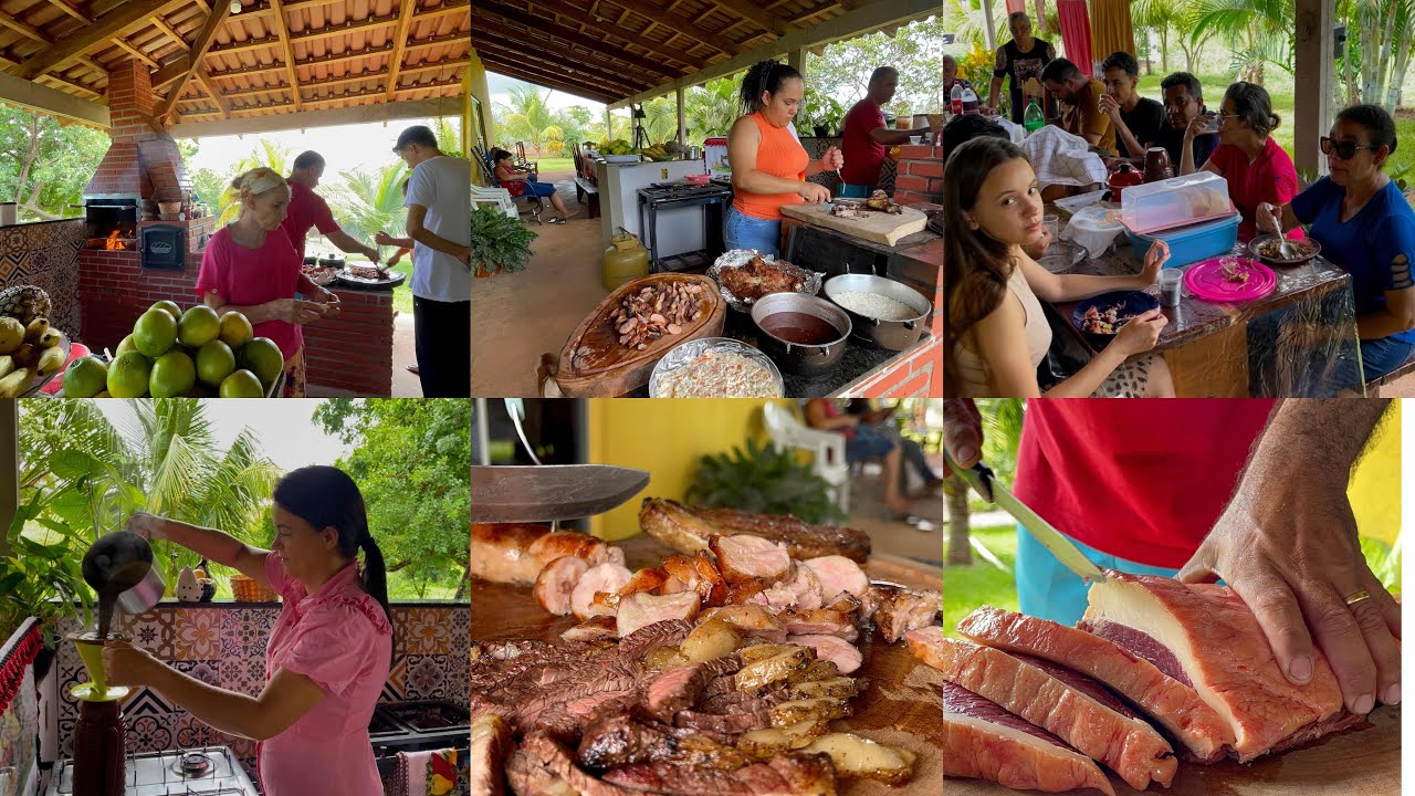 Nosso Natal 2024, família indo embora e família chegando, farturão comilança no casarão da roça