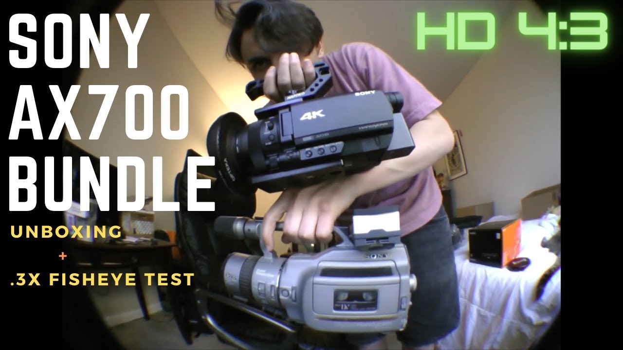 Sony AX700 Bundle + .3x Fisheye Test (1080p vs 4K) | HD 4:3