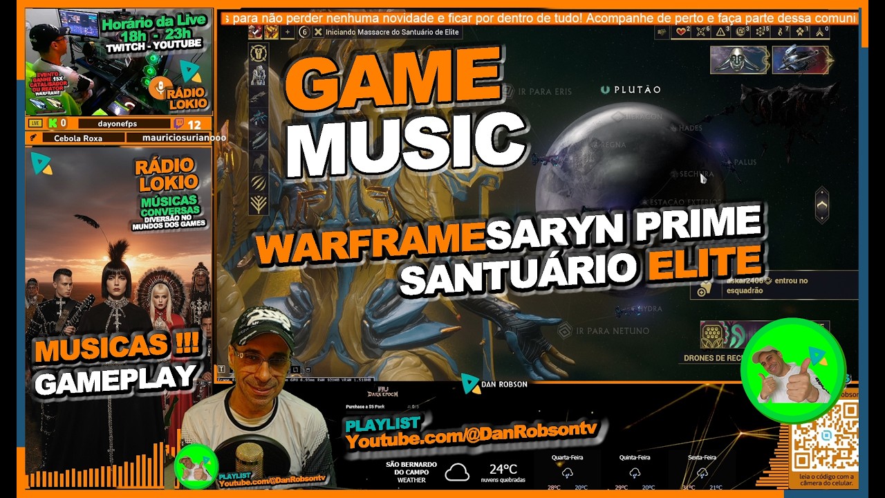 #Warframe - Game Music - Saryn Prime farmando Santuário Elite ao som (( SUNRISE INVOCATION ))