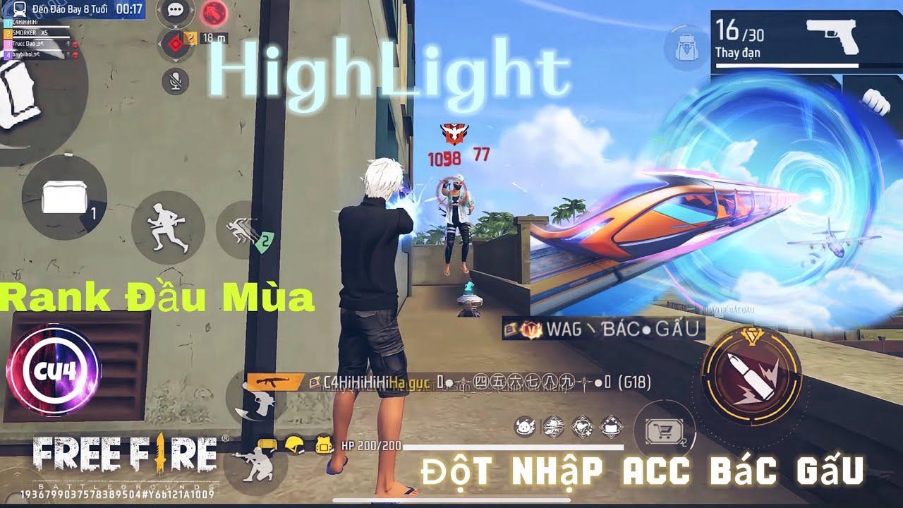 C4 HighLight FreeFire 8 Tuổi Tàu Vô Hạn Dùng Acc Bác Gấu Cân 4?