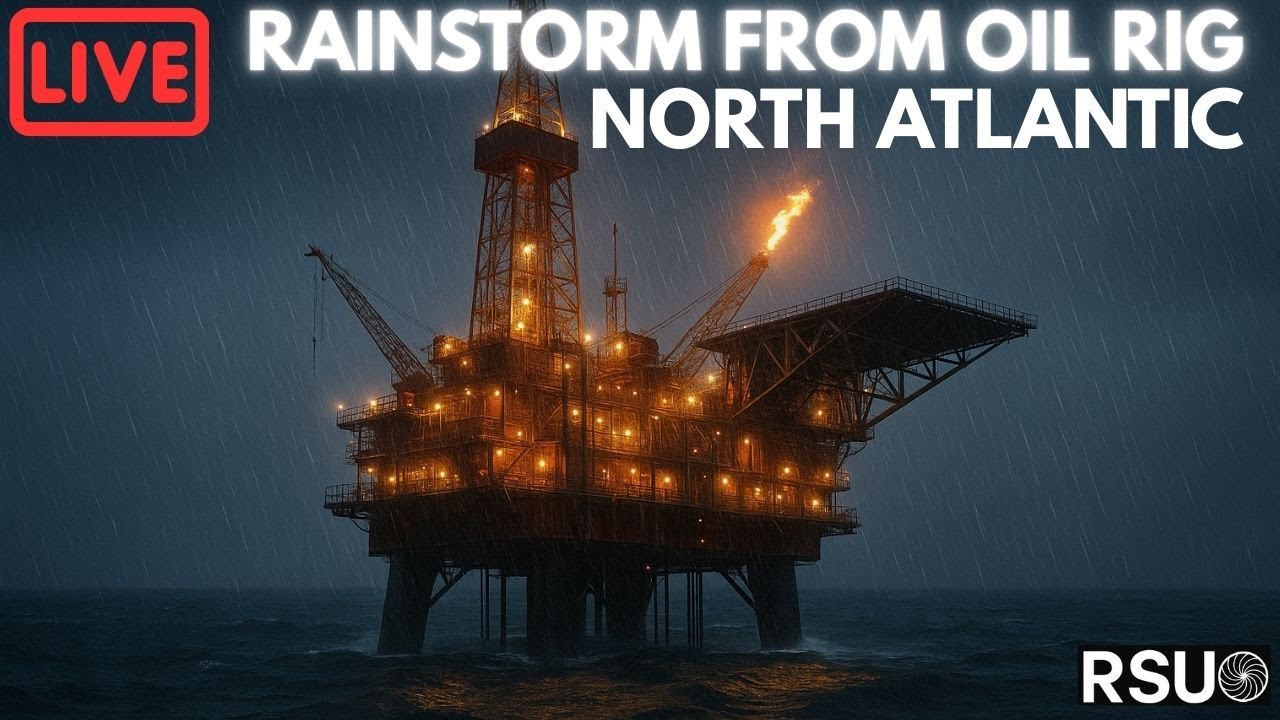 Ocean Waves & Rainstorm Sounds | Atlantic Ocean Storm for Deep Sleep & Relaxation
