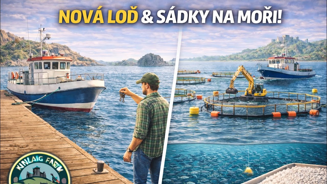 #36 Kupuju loď a stavím sádky na moři 🛳️🐟| FS25 Kinlaig - Farma pod hradem🏴󠁧󠁢󠁳󠁣󠁴󠁿 | PS5