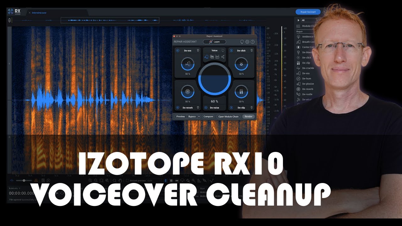 RX10 Voiceover Cleanup - Removing Mouth Clicks FAST