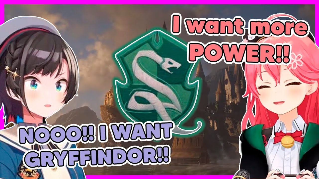 Subaru & Miko's different reaction when they were sorted to Slytherin【Hogwarts Legacy】