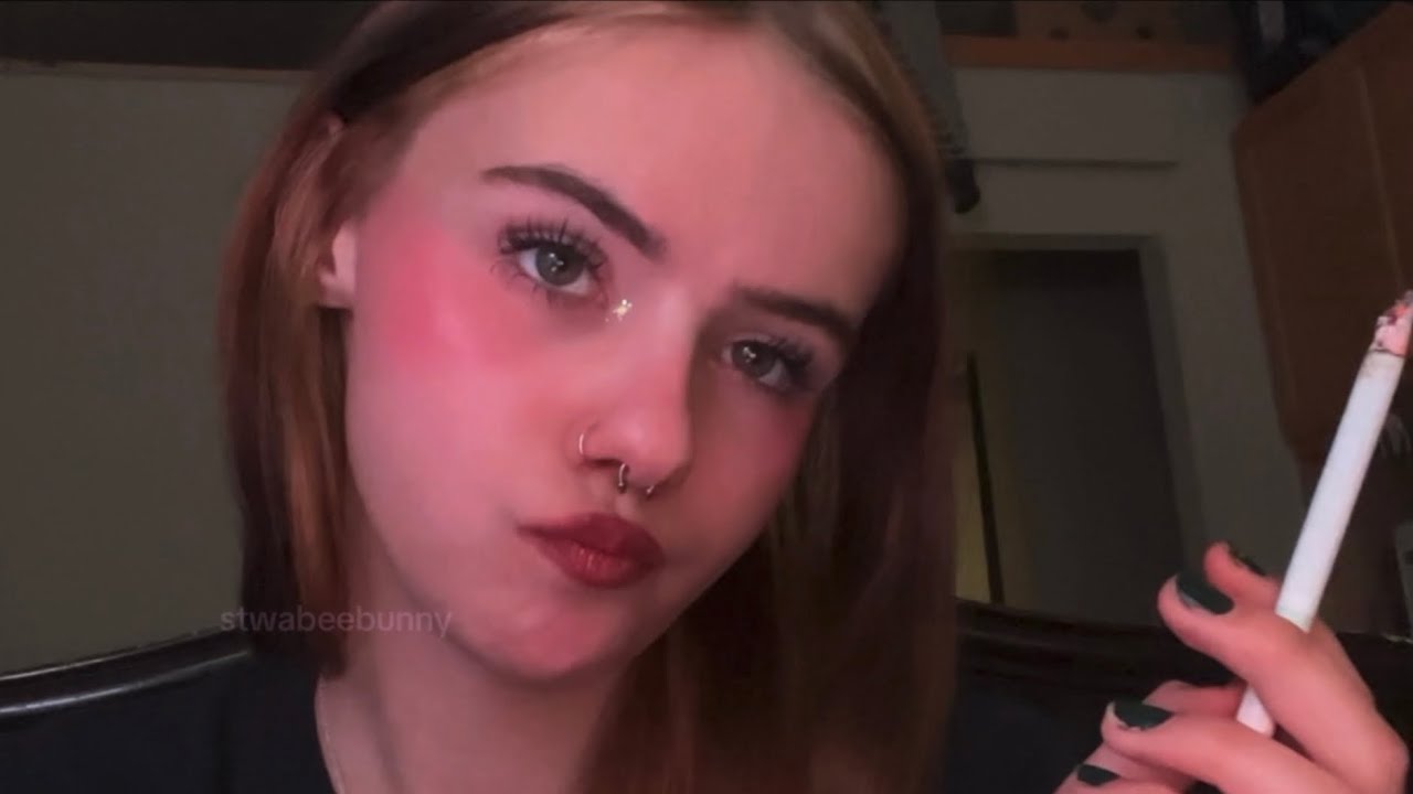 smoking a virginia slim :) - stwabeebunny 