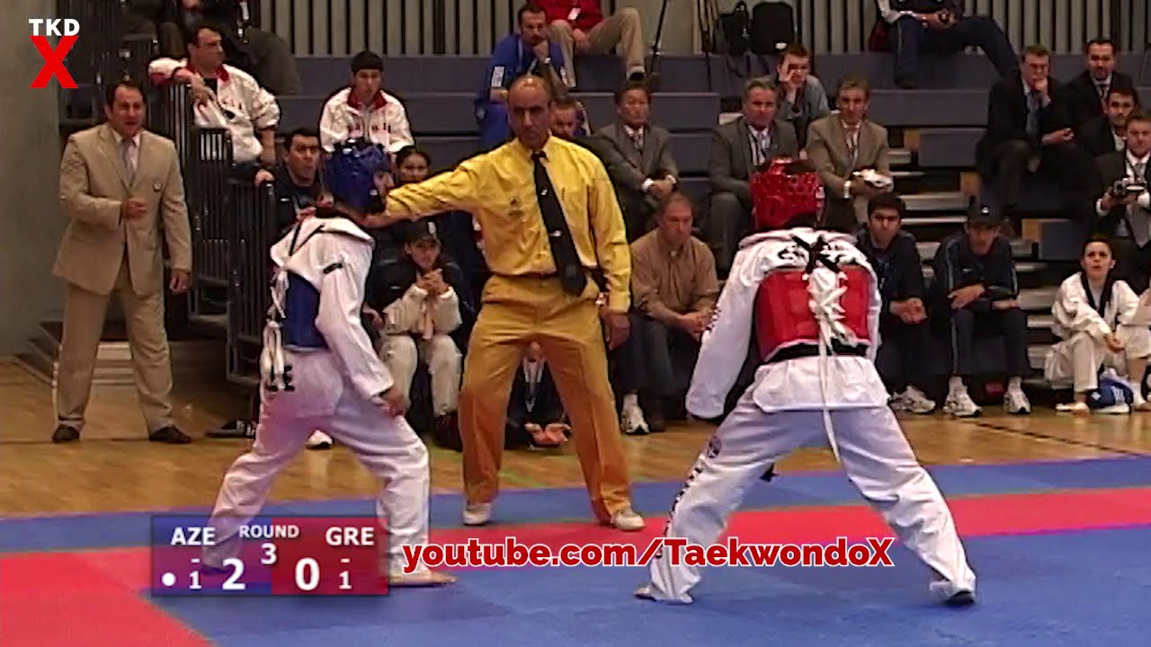 Taekwondo Euros 2006 Male Fin Weight Semi Final - Zahid Mammadov (AZE) v Ilias Michailidis (GRE)